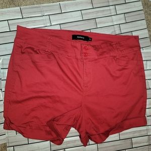 Torrid Red Stretch Sateen Shorts - 24